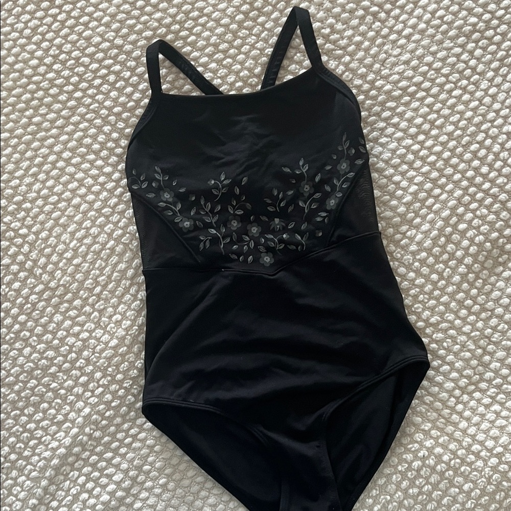 Bloch Black Floral Dance Leotard